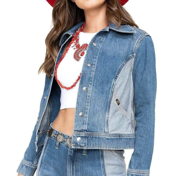 Anthropologie Jackets & Blazers - NWT Lee vintage modern two-toned denim jacket